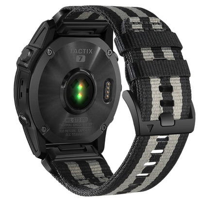 Nylon strap for Amazfit / Garmin and Coros watch - Black / Grey#serie_1