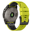 22mm dual-color honeycomb style silicone strap for Amazfit / Garmin / Coros watch - Lime+Black