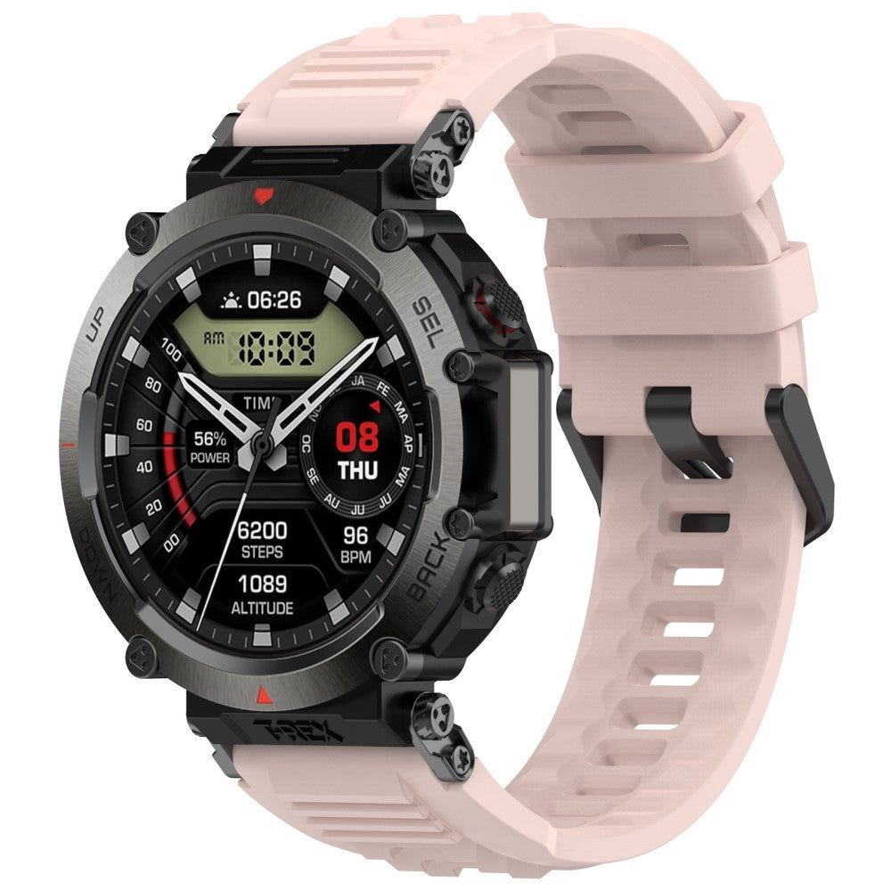 Super Fed Silikone Rem passer til Amazfit T-Rex 1 - Pink#serie_8