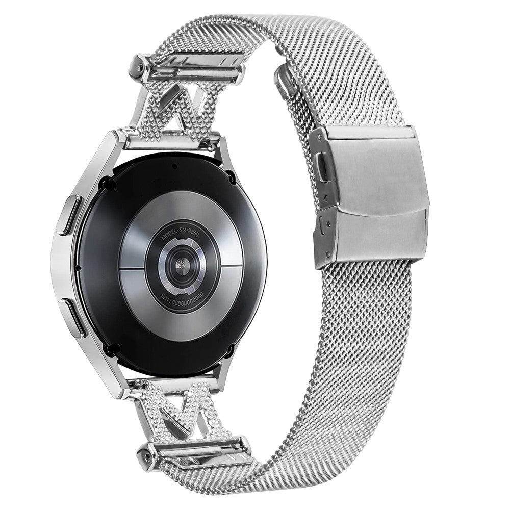 Stilfuld Metal Universal Rem passer til Amazfit Cheetah Pro / 20mm - Sølv#serie_2