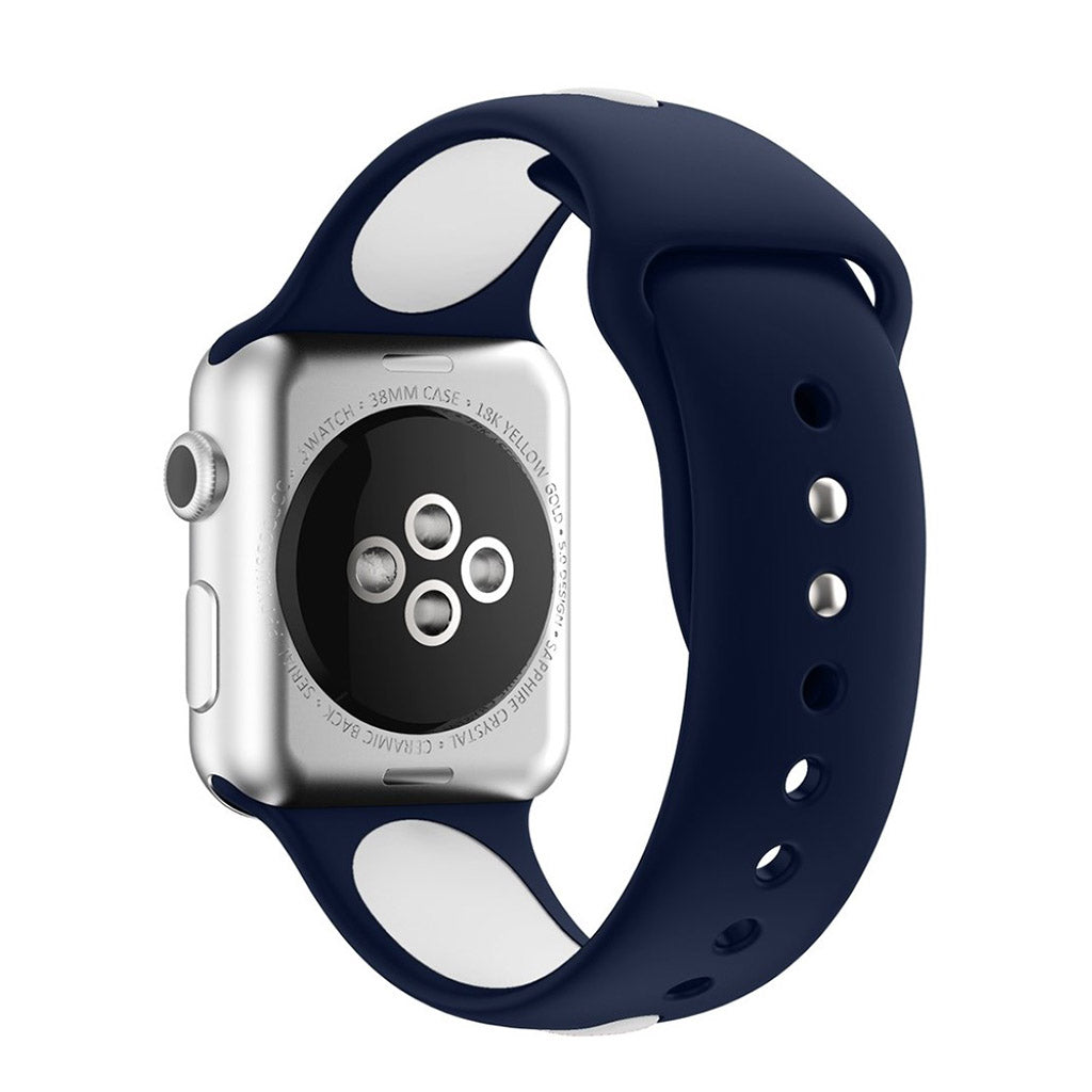 Hvid Apple Watch Series 1-3 42mm Silikone Urrem#serie_3