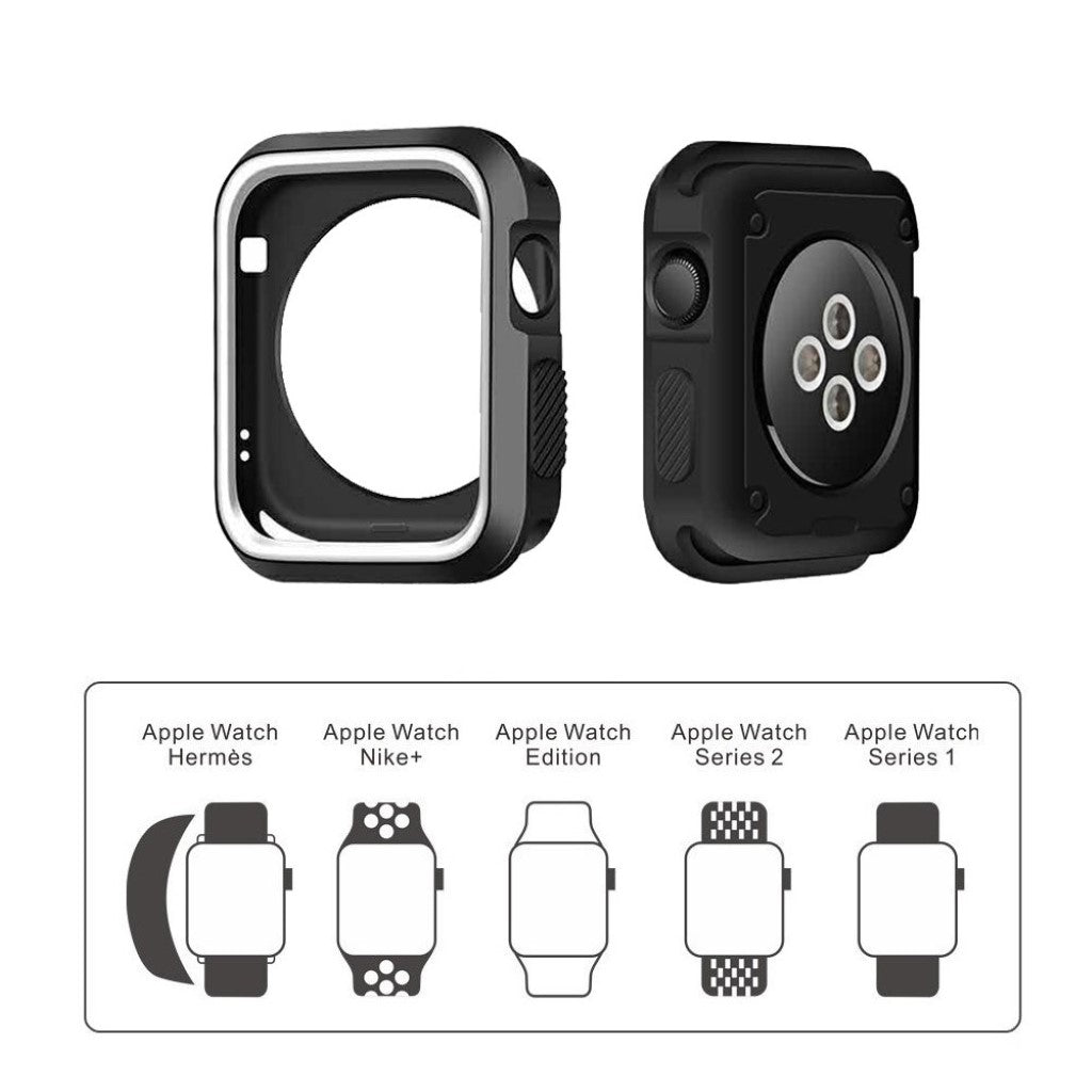 Godt Apple Watch Series 1-3 38mm Silikone Cover - Hvid#serie_5