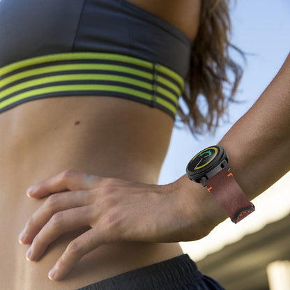 Fortrinligt Samsung Gear Sport Ægte læder Rem - Orange#serie_2