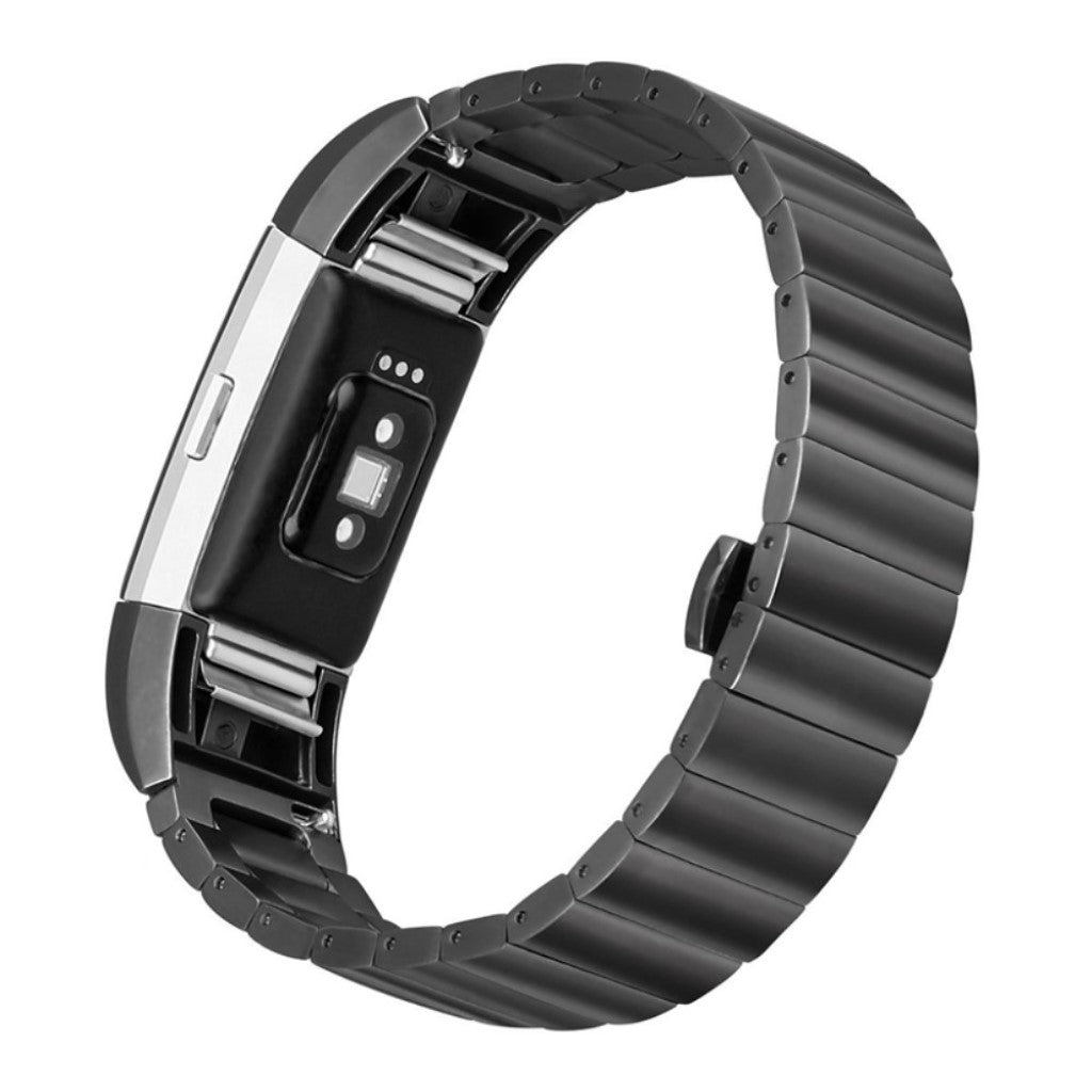 Helt vildt holdbart Fitbit Charge 2 Metal Rem - Sort#serie_4