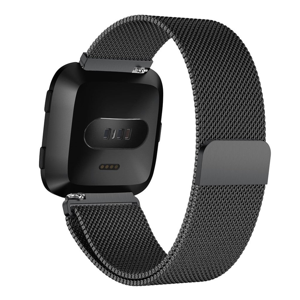 Rigtigt smuk Fitbit Versa Metal Rem - Sort#serie_3