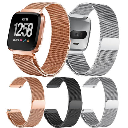 Rigtigt smuk Fitbit Versa Metal Rem - Sort#serie_3