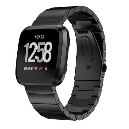 Rigtigt fint Fitbit Versa Metal Rem - Sort#serie_2