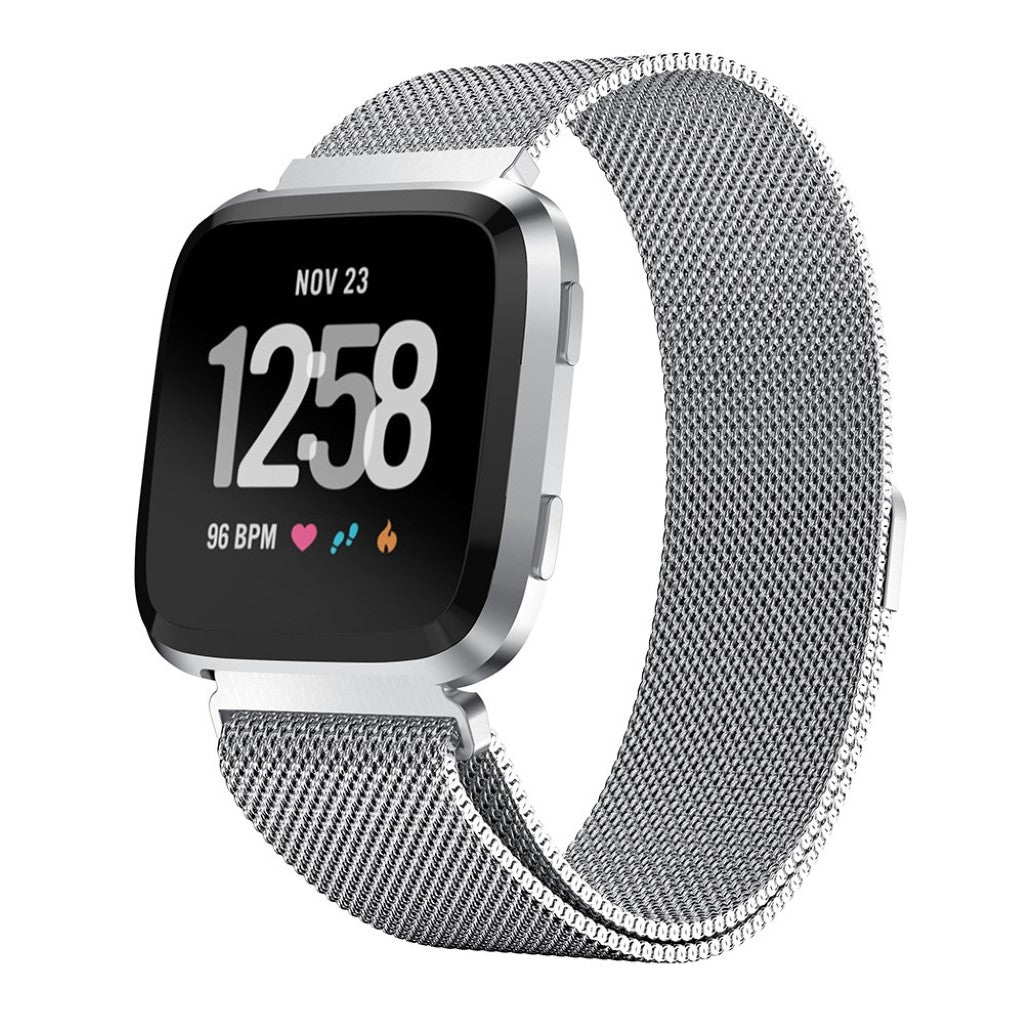 Pænt Fitbit Versa Metal Rem - Sølv#serie_2
