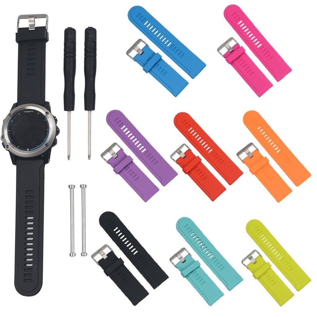 Rigtigt skøn Garmin Fenix 3 Silikone Rem - Grøn#serie_3