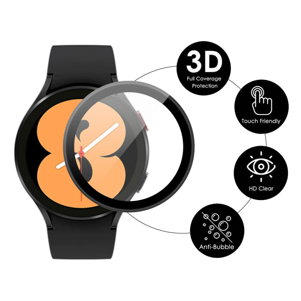 Samsung Galaxy Watch 4 (40mm) Hærdet Glas  3D Kurvet Skærmbeskytter - Gennemsigtig#serie_574