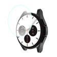 Mega Stylisch Samsung Galaxy Watch 4 Classic (42mm) Hülle mit Displayschutz in Silikon / TPU und Gehärtetes Glas