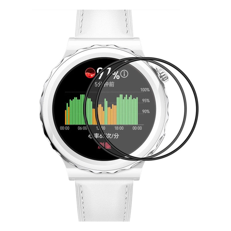 2stk Huawei Watch GT 3 Pro 43mm Plastik Skærmbeskytter - Gennemsigtig#serie_382