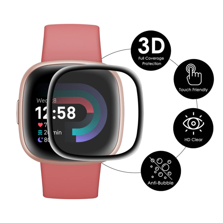 2stk Fitbit Sense 2 / Fitbit Versa 4 Plastik Skærmbeskytter - Gennemsigtig#serie_655