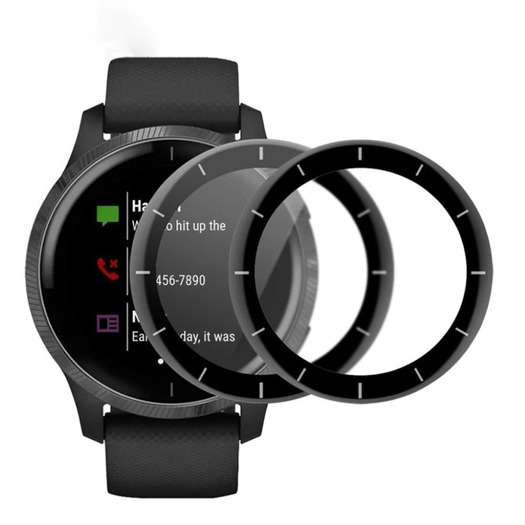 2stk Garmin Venu 2 / Garmin Vivoactive 4 Plastik  3D Kurvet Skærmbeskytter - Gennemsigtig#serie_130