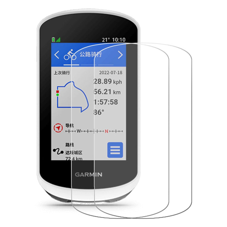 2stk Garmin Edge Explore 2 Hærdet Glas Skærmbeskytter - Sort#serie_256