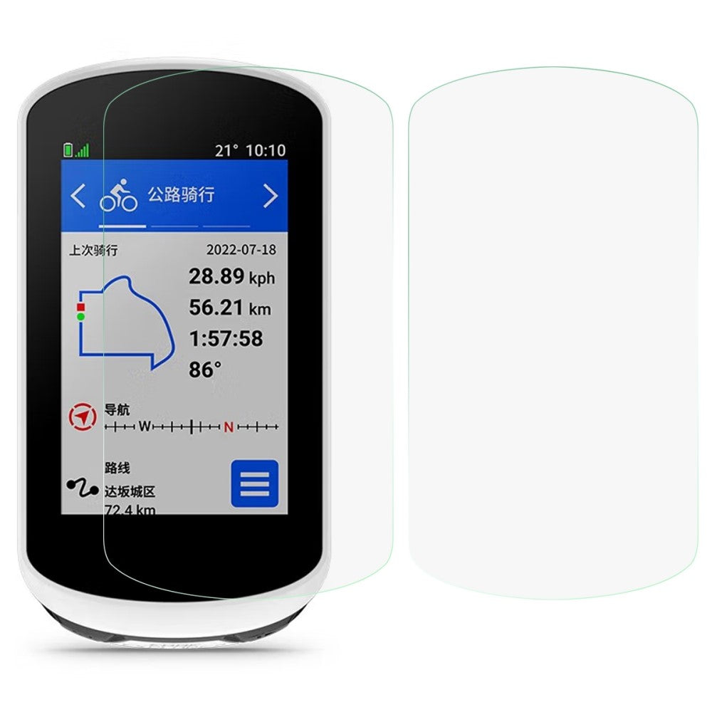 2stk Garmin Edge Explore 2 Hærdet Glas Skærmbeskytter - Gennemsigtig#serie_257