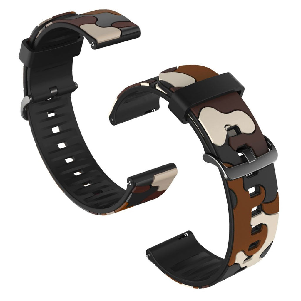 22mm camouflage watch band for Samsung, Huawei and Amazfit watch - Brown#serie_3