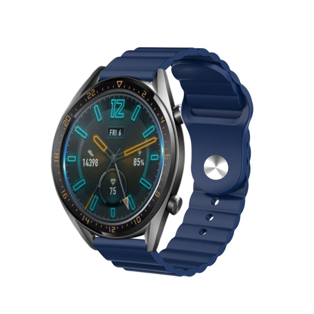 Nydelig Amazfit Youth / Huawei Watch GT 2 42mm Silikone Rem - Blå#serie_8