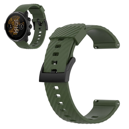 24mm silicone watch strap for Suunto device - Army Green#serie_6