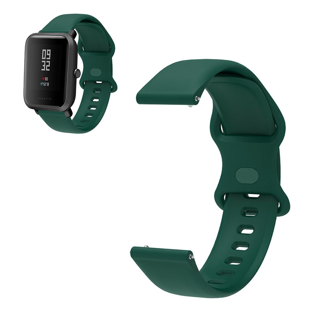 22mm Universal comfortable silicone watch strap - Blackish Green#serie_7