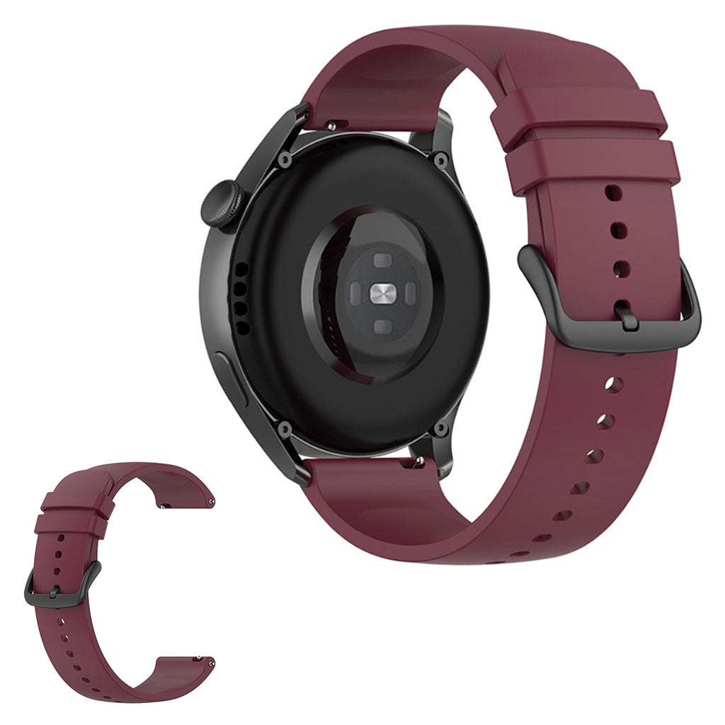 22mm Universal simple watch strap - Wine Red#serie_7