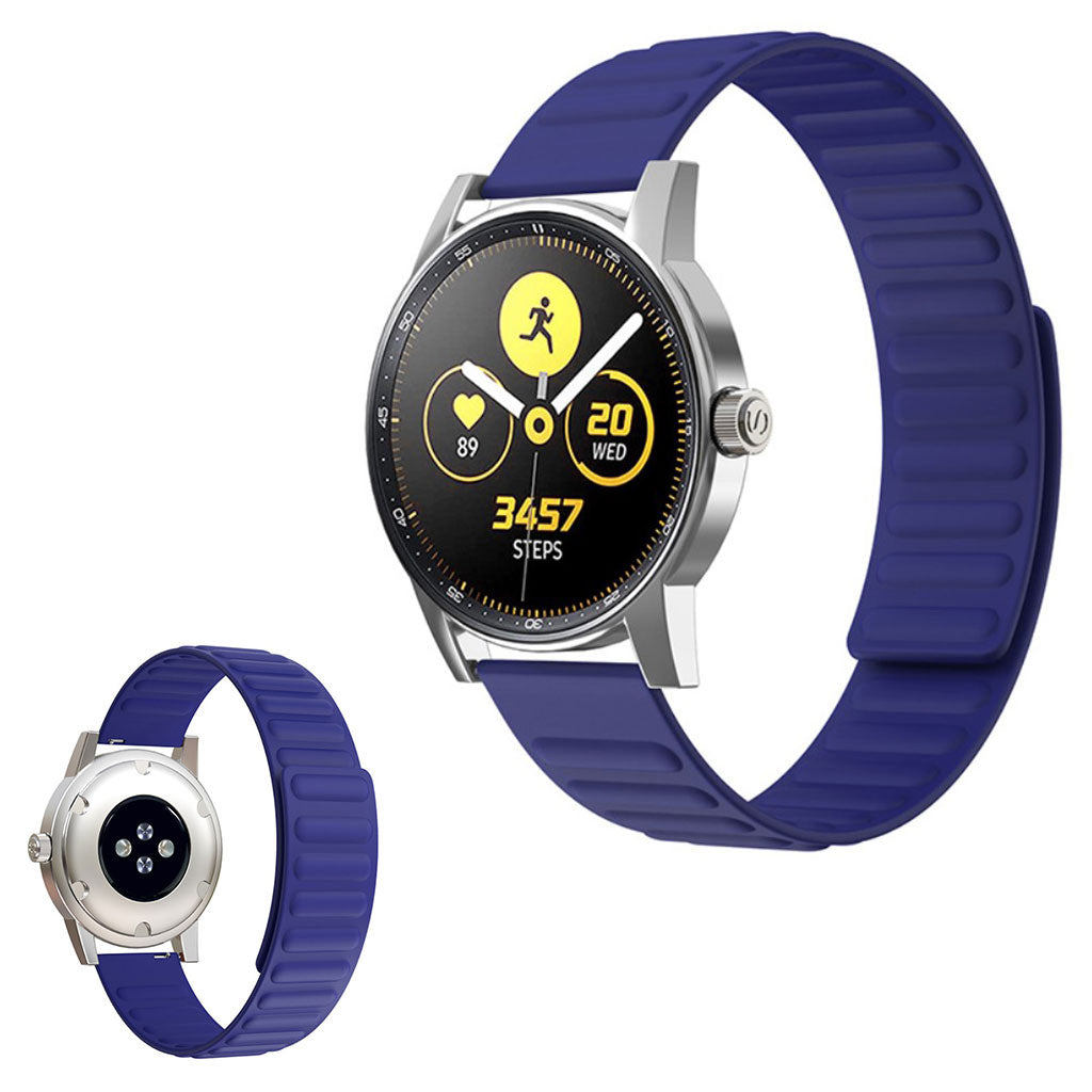 22mm Universal flexible silicone watch strap - Blue#serie_2