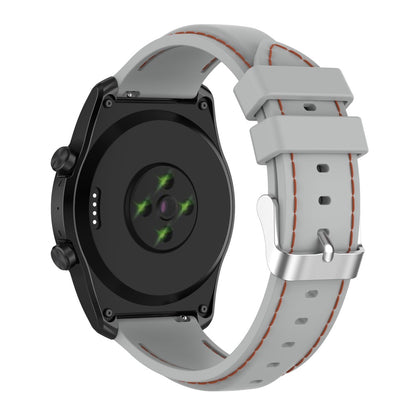 22mm Universal simple color knitted silicone watch strap - Light Grey#serie_8