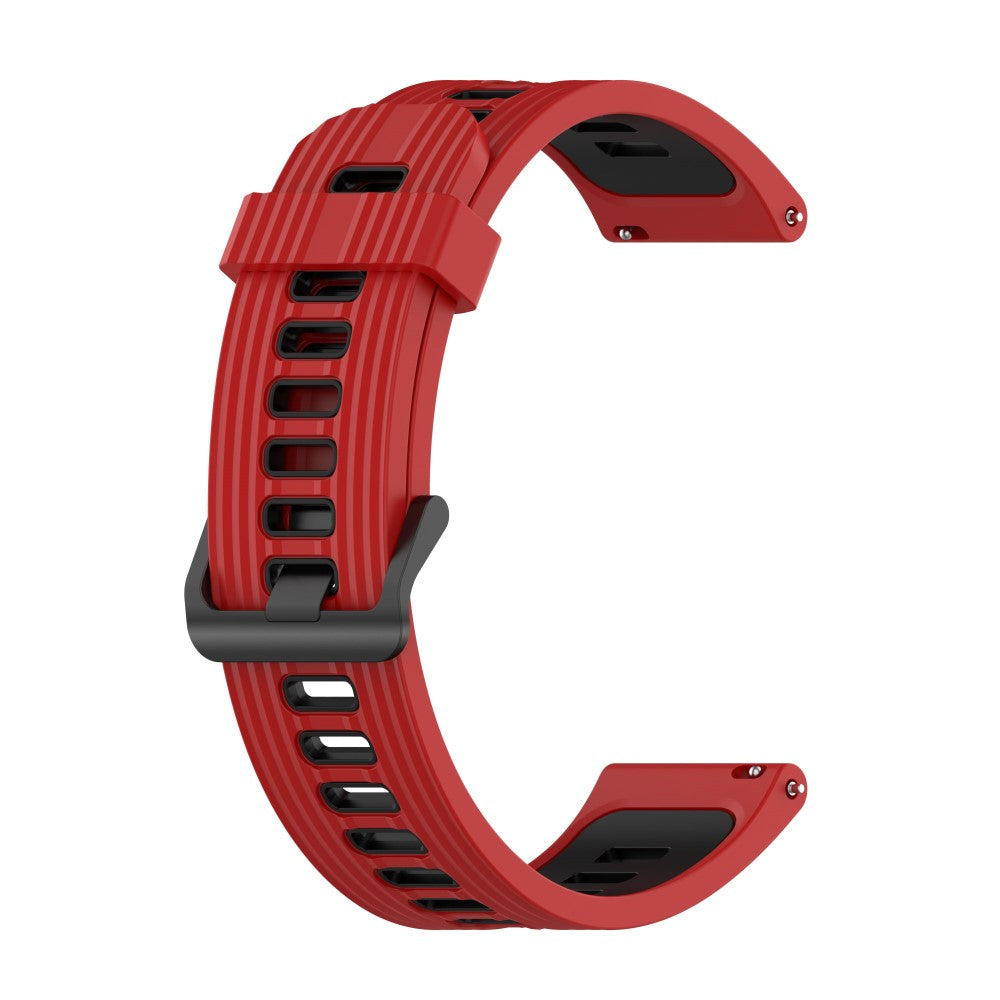 22mm Universal dual-color silicone watch strap - Red / Black#serie_7
