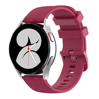 20mm Universal carbon fiber silicone watch strap - Wine Red#serie_8