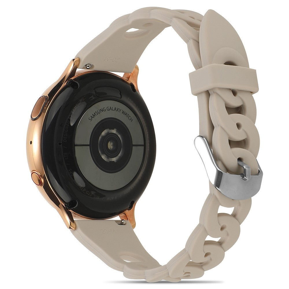 22mm Universal cool circle design silicone watch strap - Khaki#serie_10