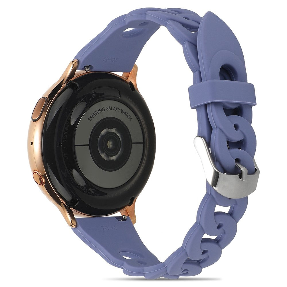 22mm Universal cool circle design silicone watch strap - Light Purple#serie_11