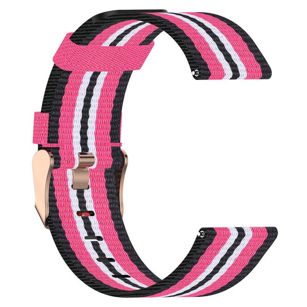 19mm nylon watch strap for Haylou / Noise / Willful watch - Black / Peach#serie_8