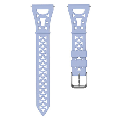 22mm Universal tower design silicone watch strap - Light Purple#serie_10