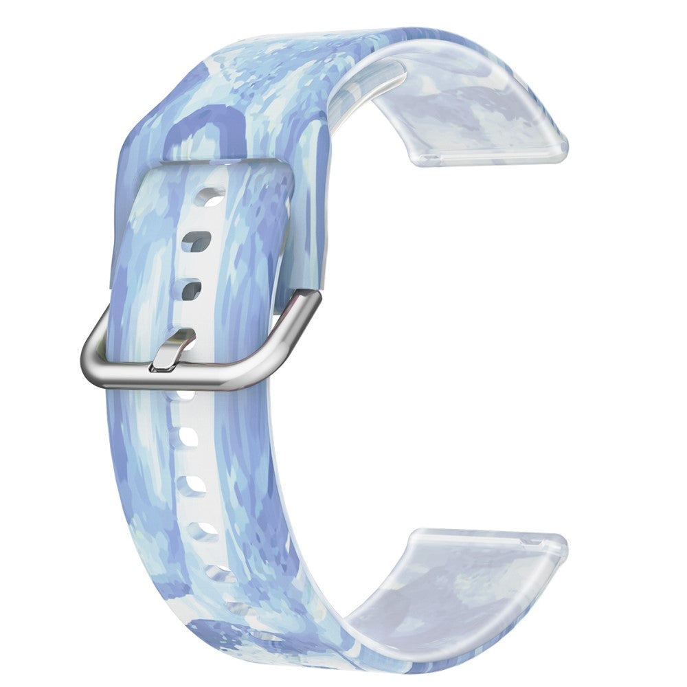 22mm Universal rainbow color silicone watch strap - Ice Blue#serie_9