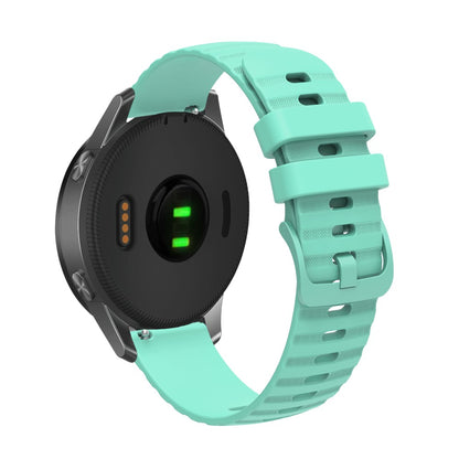 20mm Universal grain dots style silicone watch strap - Teal Green#serie_10