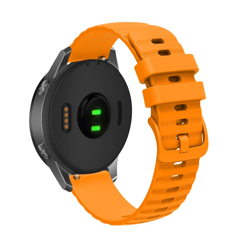20mm Universal grain dots style silicone watch strap - Yellow#serie_4