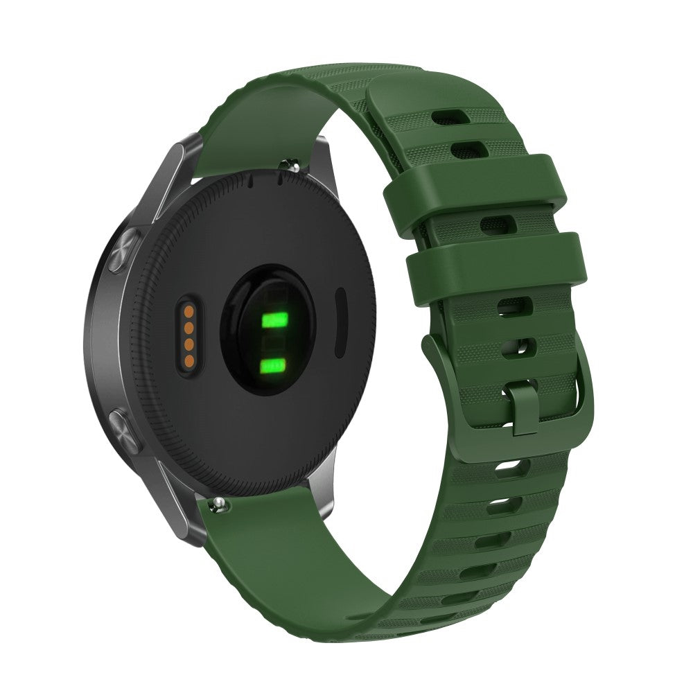 20mm Universal grain dots style silicone watch strap - Army Green#serie_7