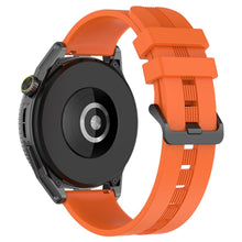 20mm Universal textured silicone watch strap - Orange#serie_2