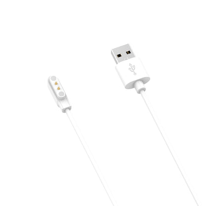 1.2m USB magnetic charging dock for Oppo Watch Free / Realme TechLife Watch S100 / Dizo Watch 2 / Noise Colorfit Qube / Ticwatch GTH - White#serie_2