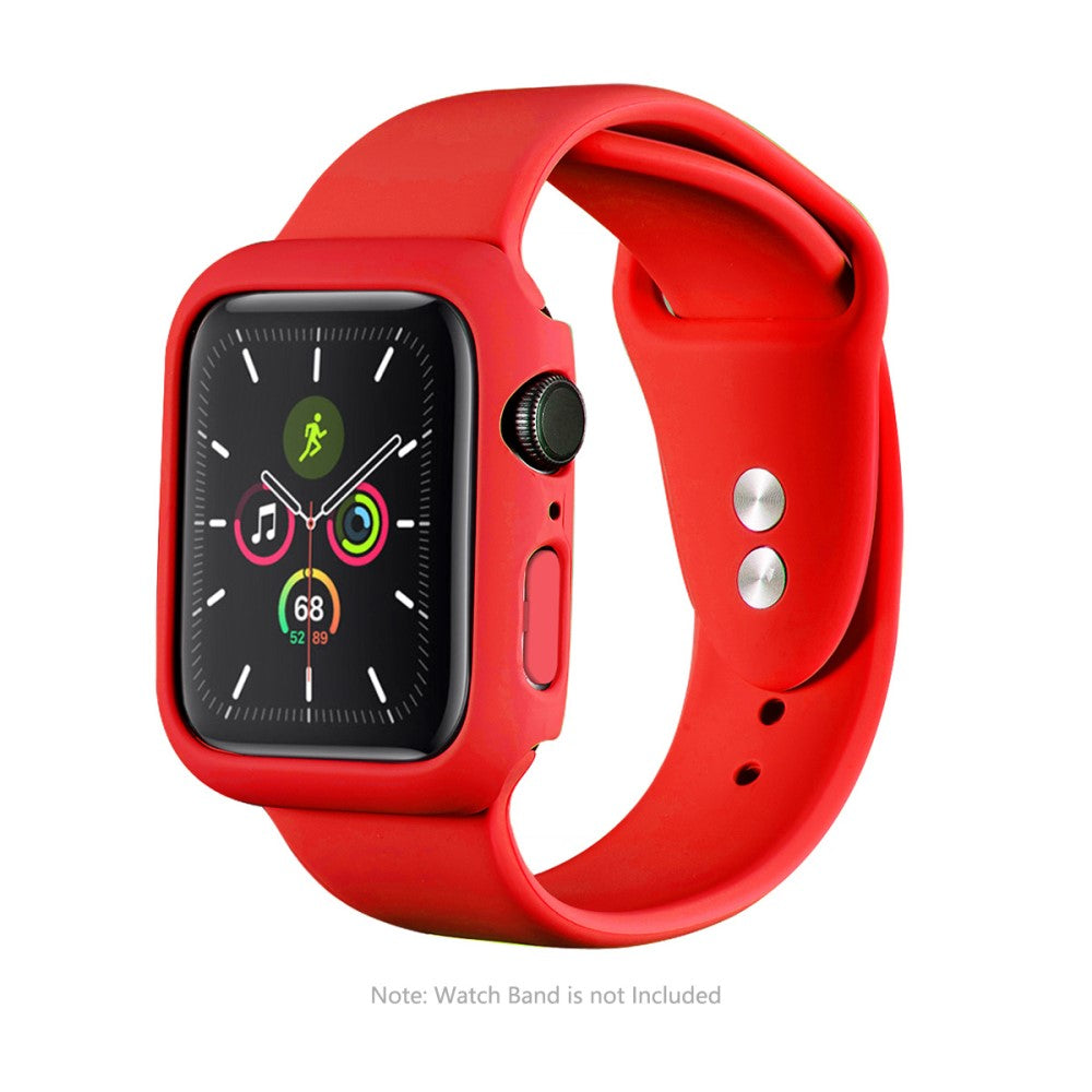 Fint Apple Watch Series 7 41mm Cover med Skærmbeskytter i Hærdet Glas - Rød#serie_1