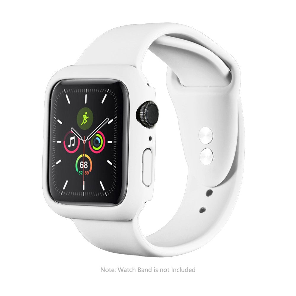 Fint Apple Watch Series 7 41mm Cover med Skærmbeskytter i Hærdet Glas - Hvid#serie_2