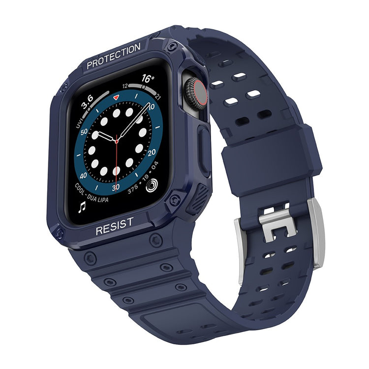Meget fed Apple Watch Series 7 41mm Silikone Rem - Blå#serie_4
