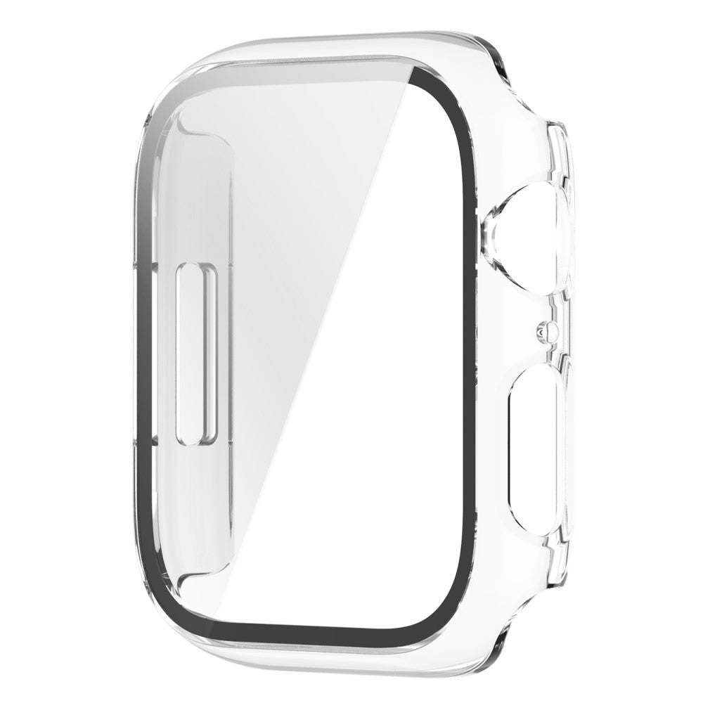 Fint Apple Watch Series 7 41mm Cover med Skærmbeskytter i Plastik og Hærdet Glas - Gennemsigtig#serie_7