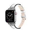 Apple Watch Series 7 41mm Echtes Leder und Strass armband