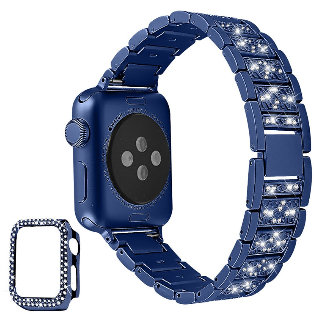 Apple Watch Series 7 41mm Metal Rem med Cover - Blå#serie_1