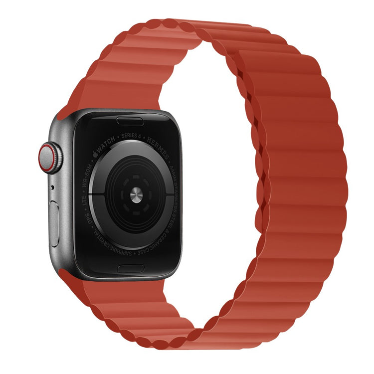 Mega fint Apple Watch Series 7 41mm Silikone Rem - Rød#serie_6