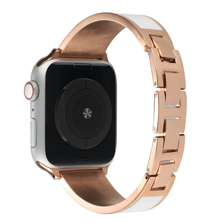 Super skøn Apple Watch Series 7 41mm Metal Rem - Hvid#serie_1