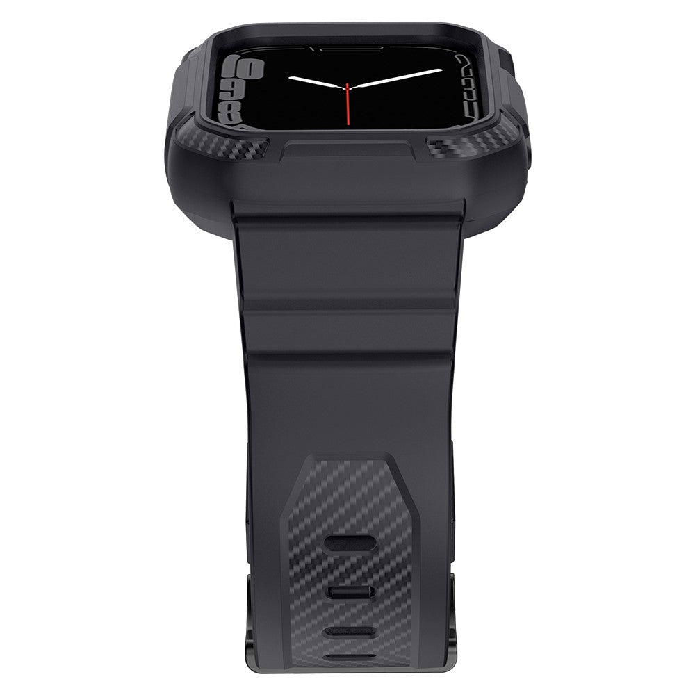 Apple Watch Series 7 41mm Silikone Cover med Rem - Sølv#serie_3