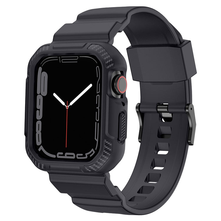 Apple Watch Series 7 41mm Silikone Cover med Rem - Sølv#serie_3