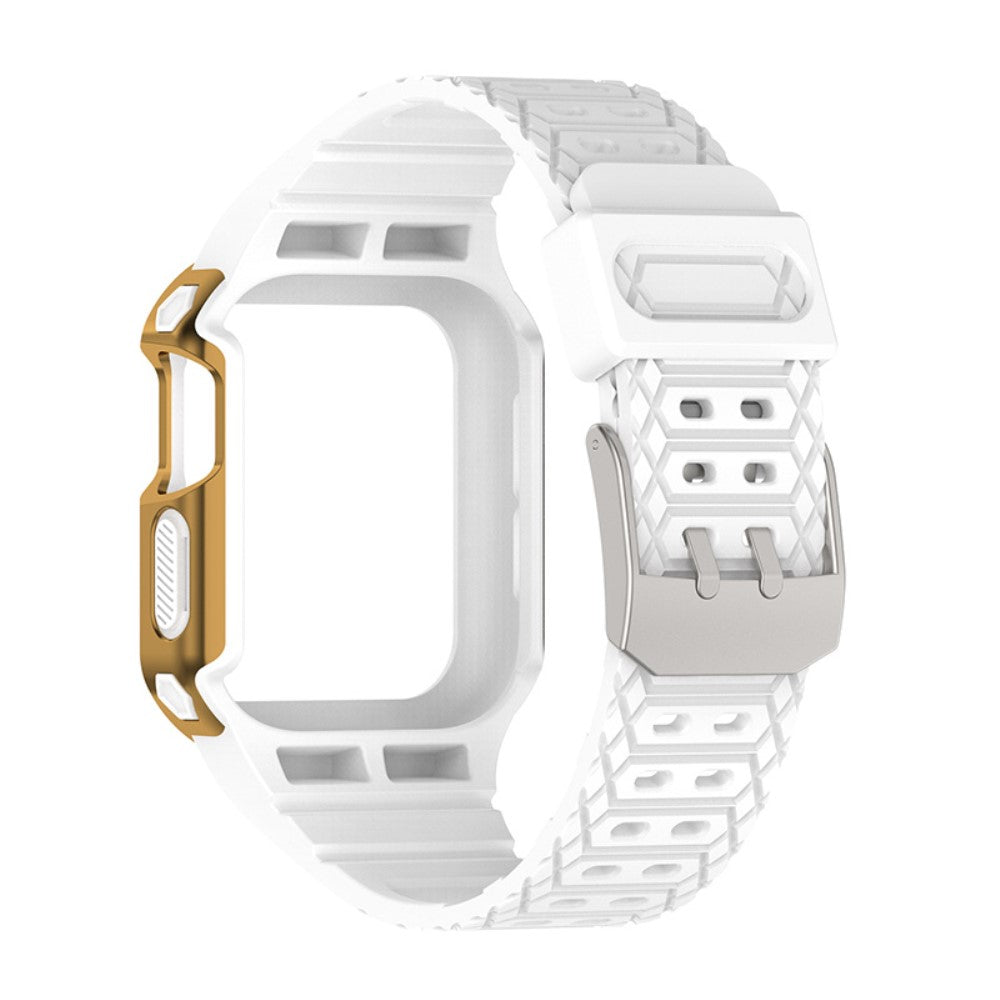 Apple Watch Series 7 41mm Silikone Rem med Cover - Guld#serie_1